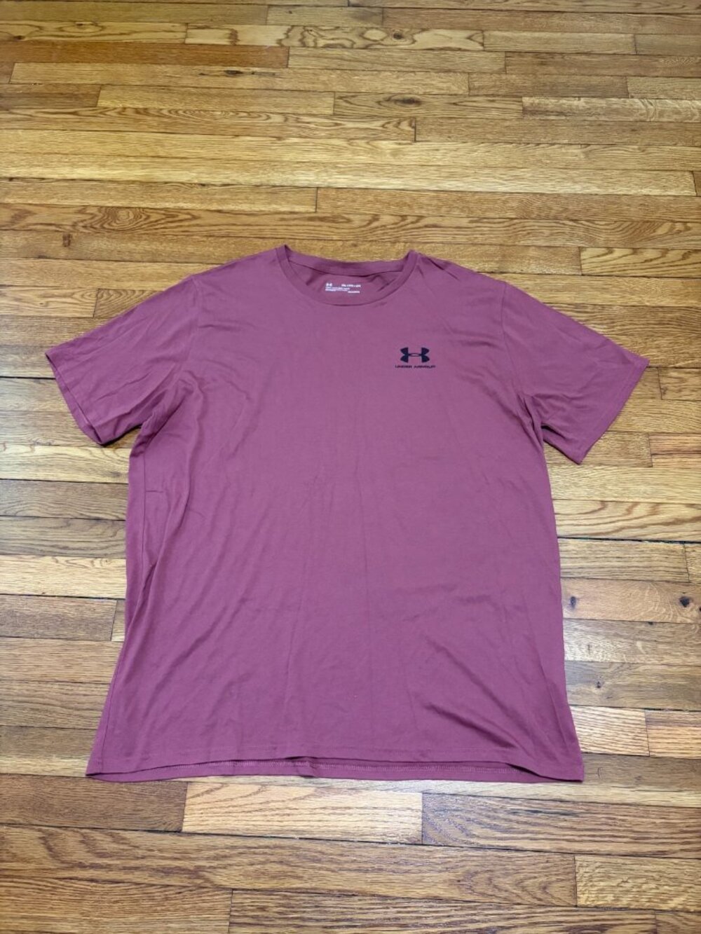 Under Armour Mens Heatgear Loose Fit Athletic T-Shirt Size 3XL Mauve Purple Pink